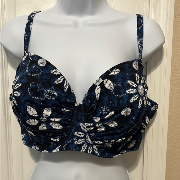 Bleu Rod Beattie Other - Bleu Rod Beattie Blue, Black and White Bikini Top